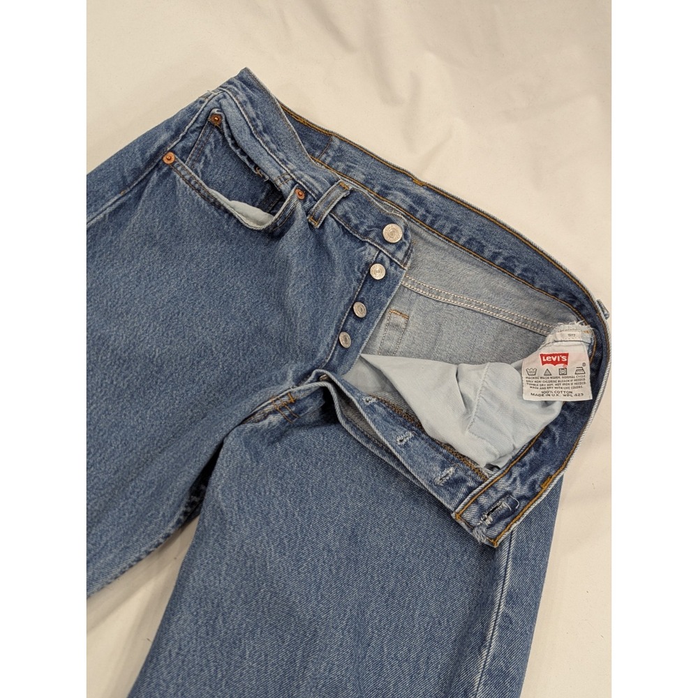 Levi's 501 Jeans Actual 30x35 (33x36 Tag) Blue - Made In UK 311 Rare VINTAGE